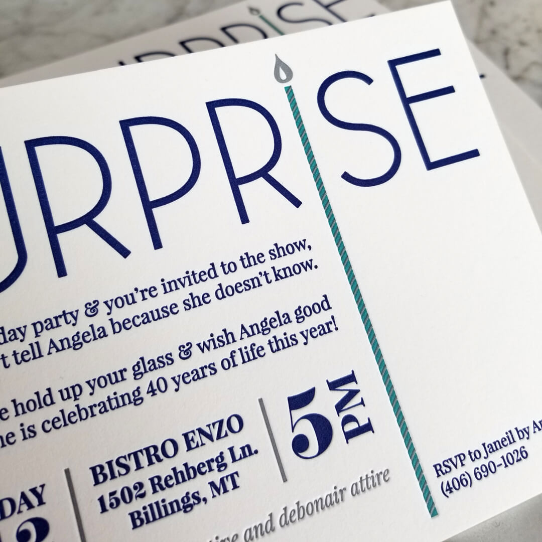 letterpress paper and printing options