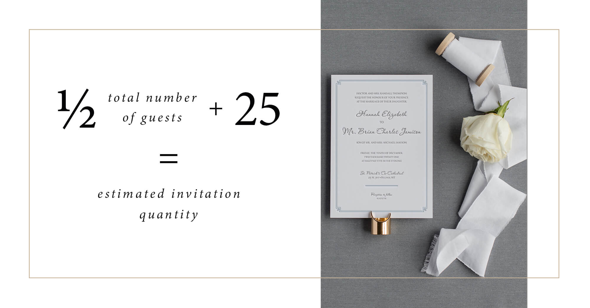 number of wedding invitations