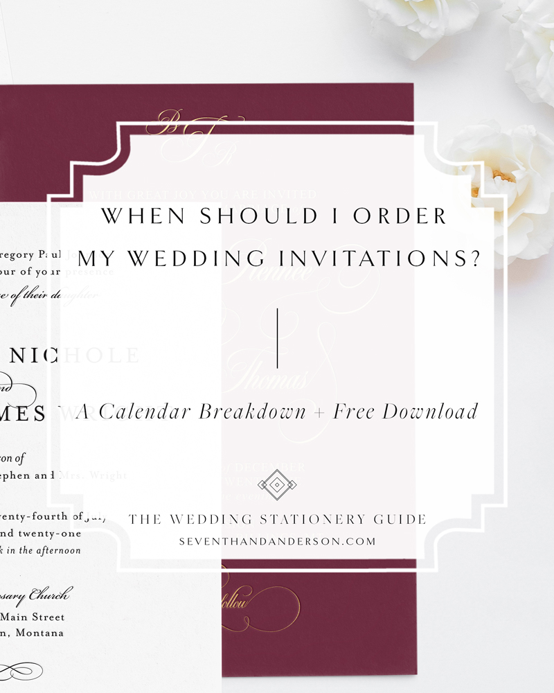 when should I order wedding invitations