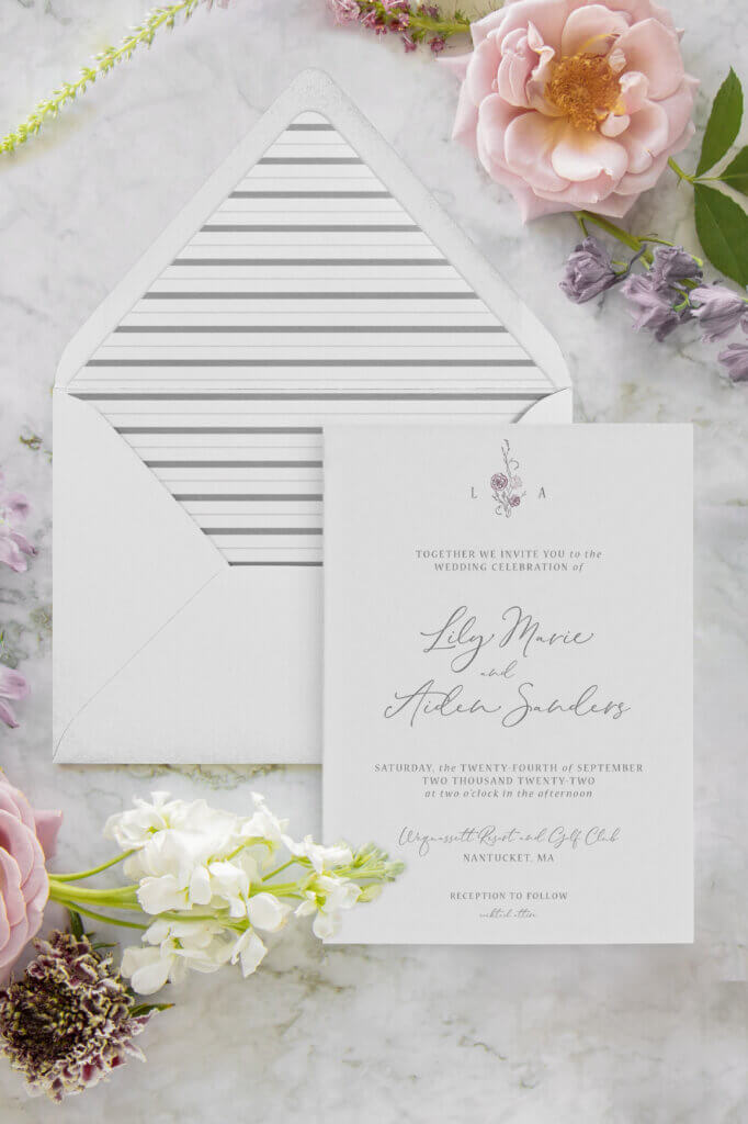 rustic boho classic wedding invitations