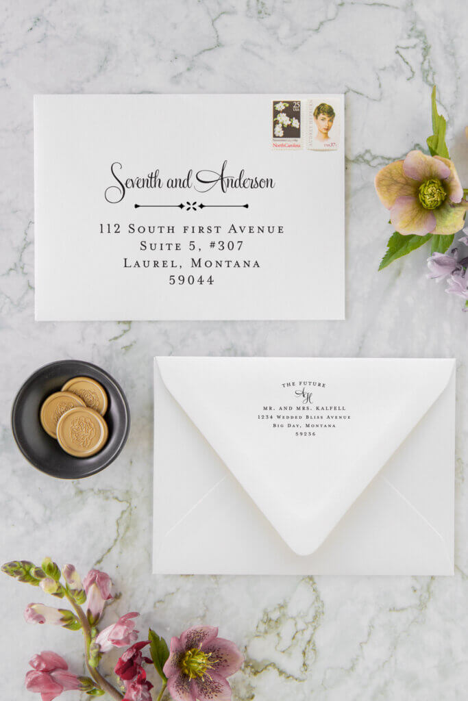classic modern wedding envelopes addressed seventhandanderson