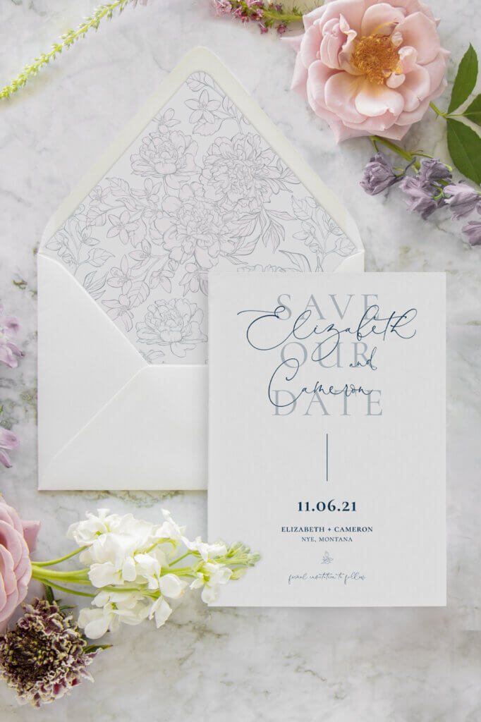 elegant modern floral blush burgundy navy save the date card wedding seventhandanderson