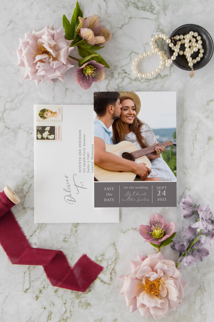 rustic mountain boho photo save the date cards seventhandanderson