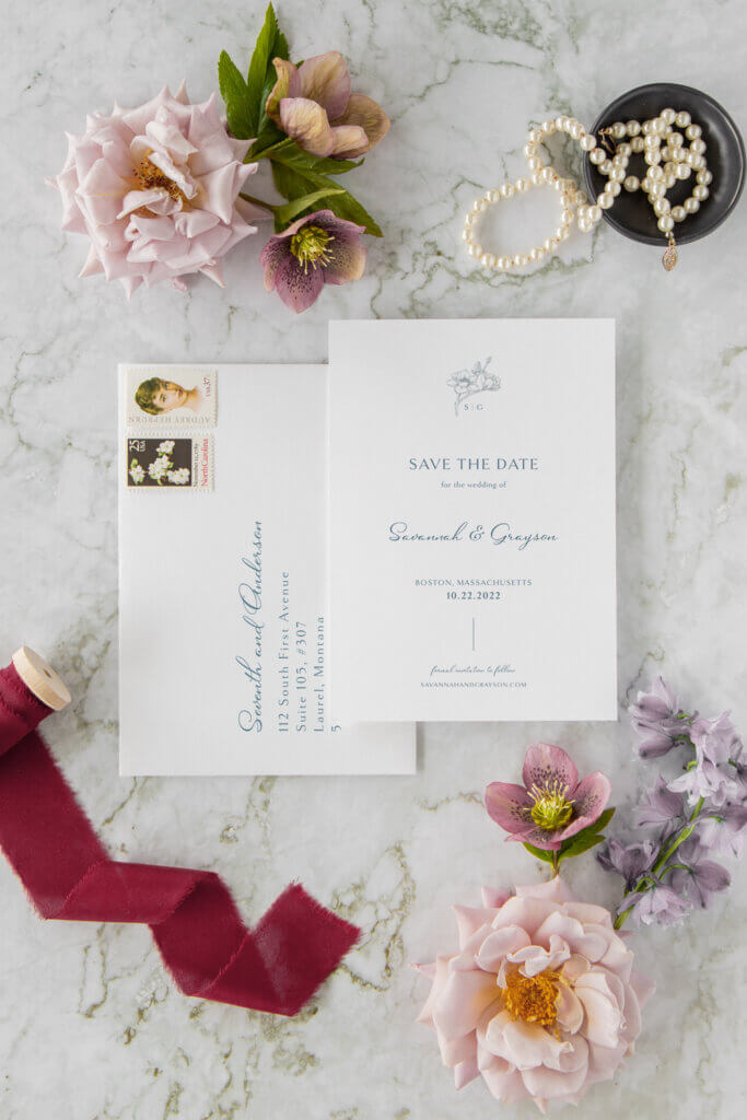 traditional save the date cards floral seventhandanderson