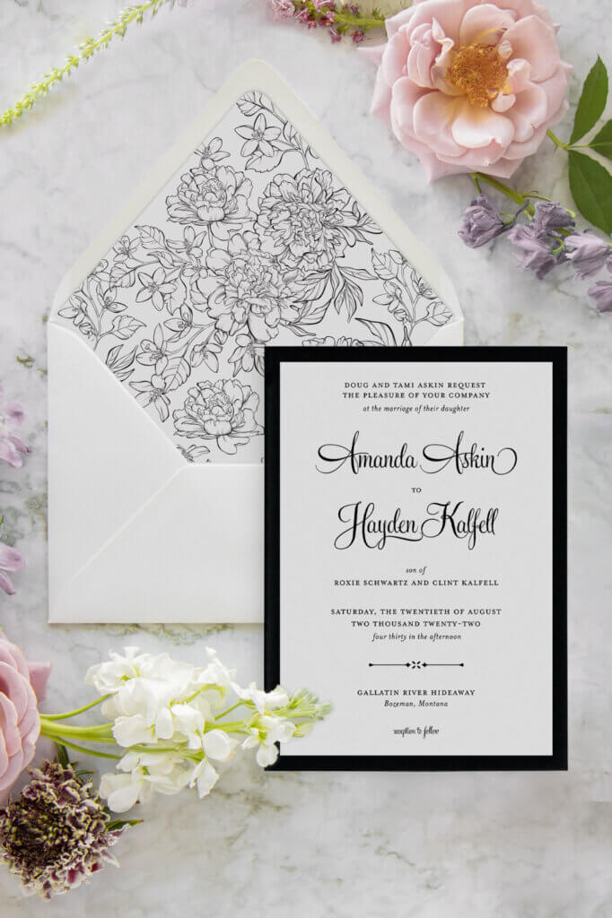 classic floral wedding invitations seventhandanderson