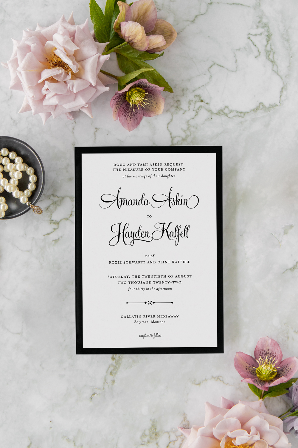 bold wedding invitation