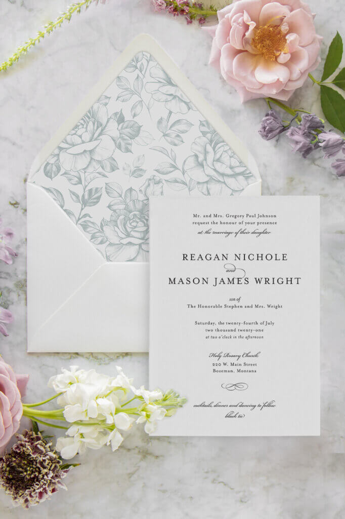 elegant classic floral wedding invitations seventhandanderson