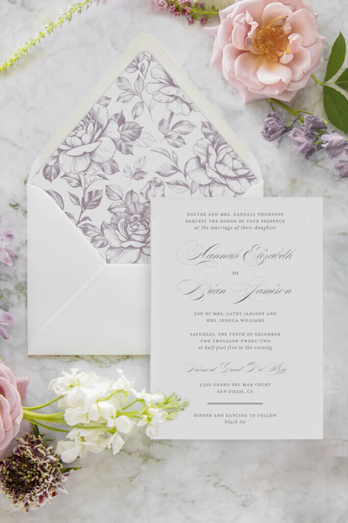 elegant classic vintage floral wedding invitations seventhandanderson