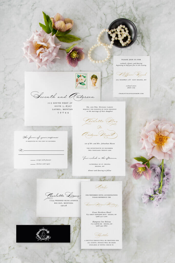 romantic classic wedding invitations seventhandanderson