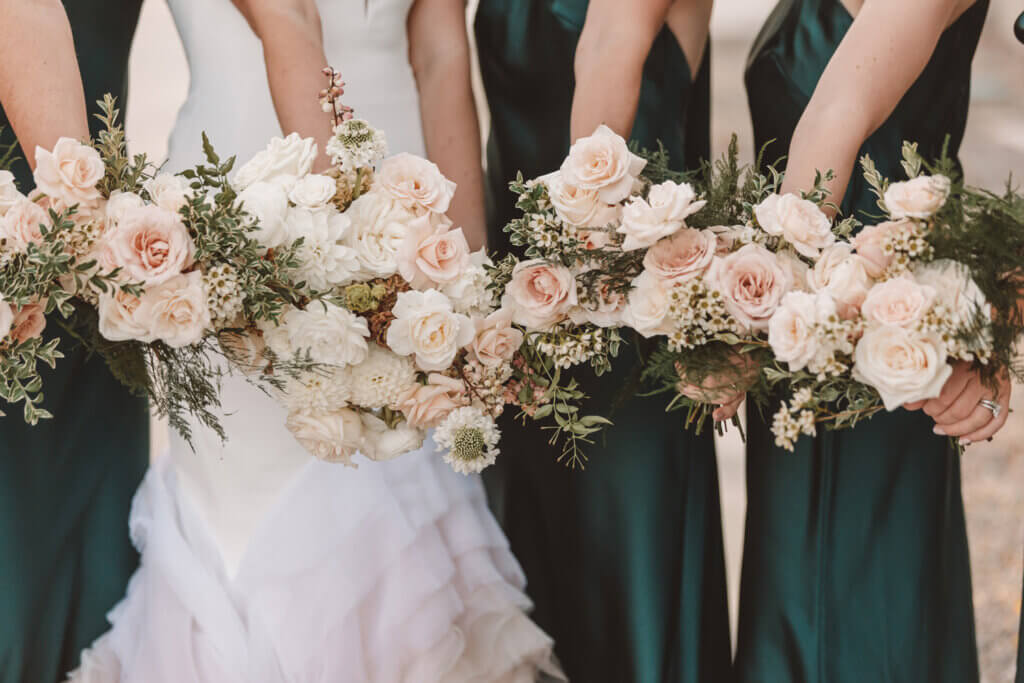 Bridal bouquets for a fall Montana wedding